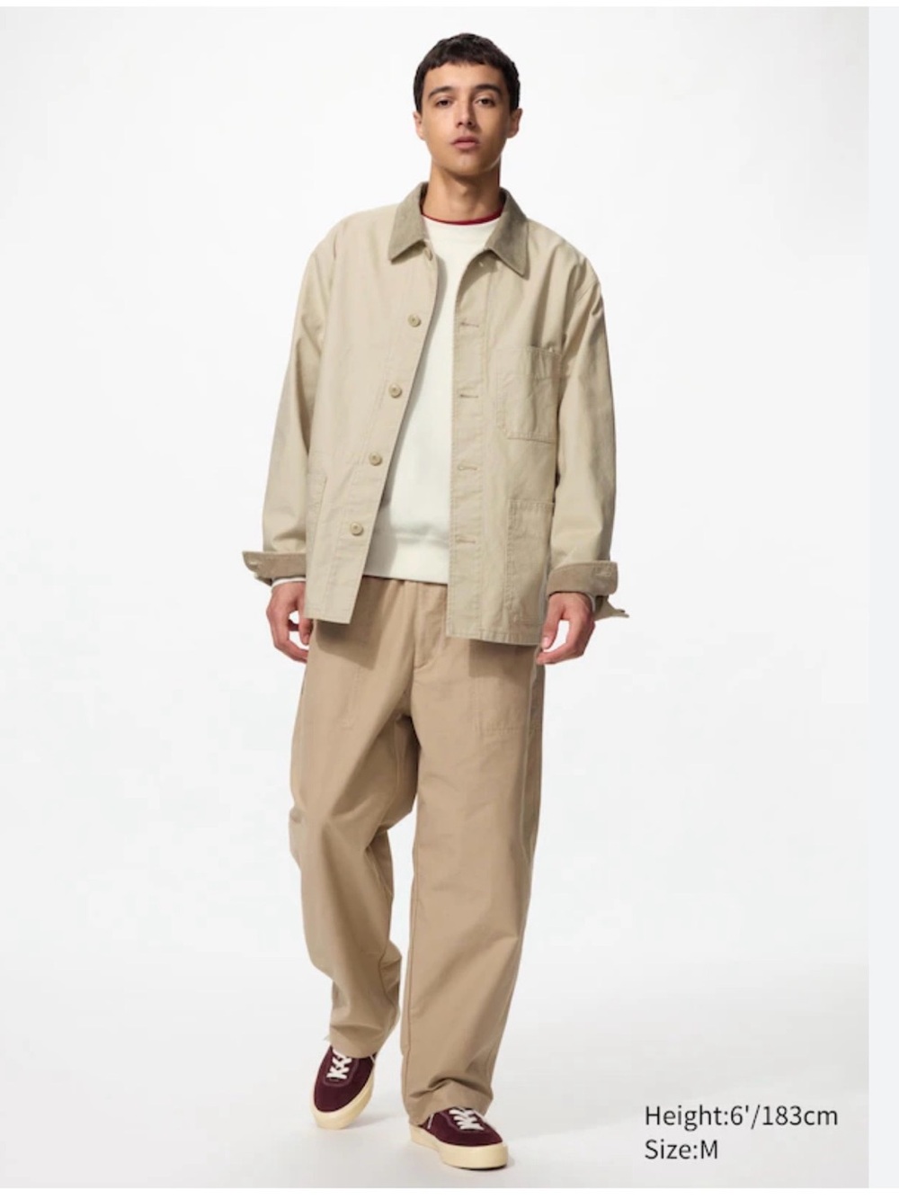 UNIGLO UNISEX Beige Utility Jacket - Casual Workwear